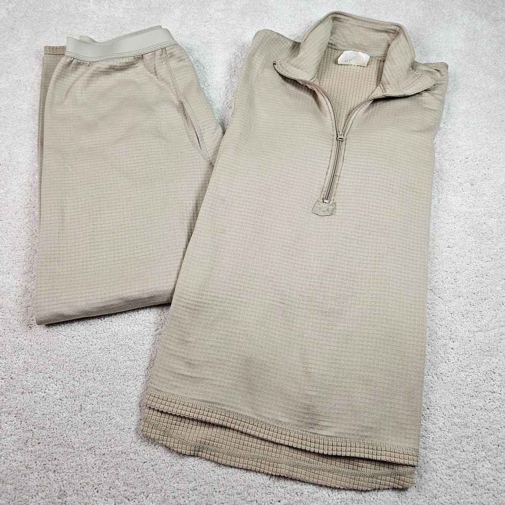 US Military Mens L ECWCS Gen III Level 2 Grid Fleece Waffle Layer Set Peckham